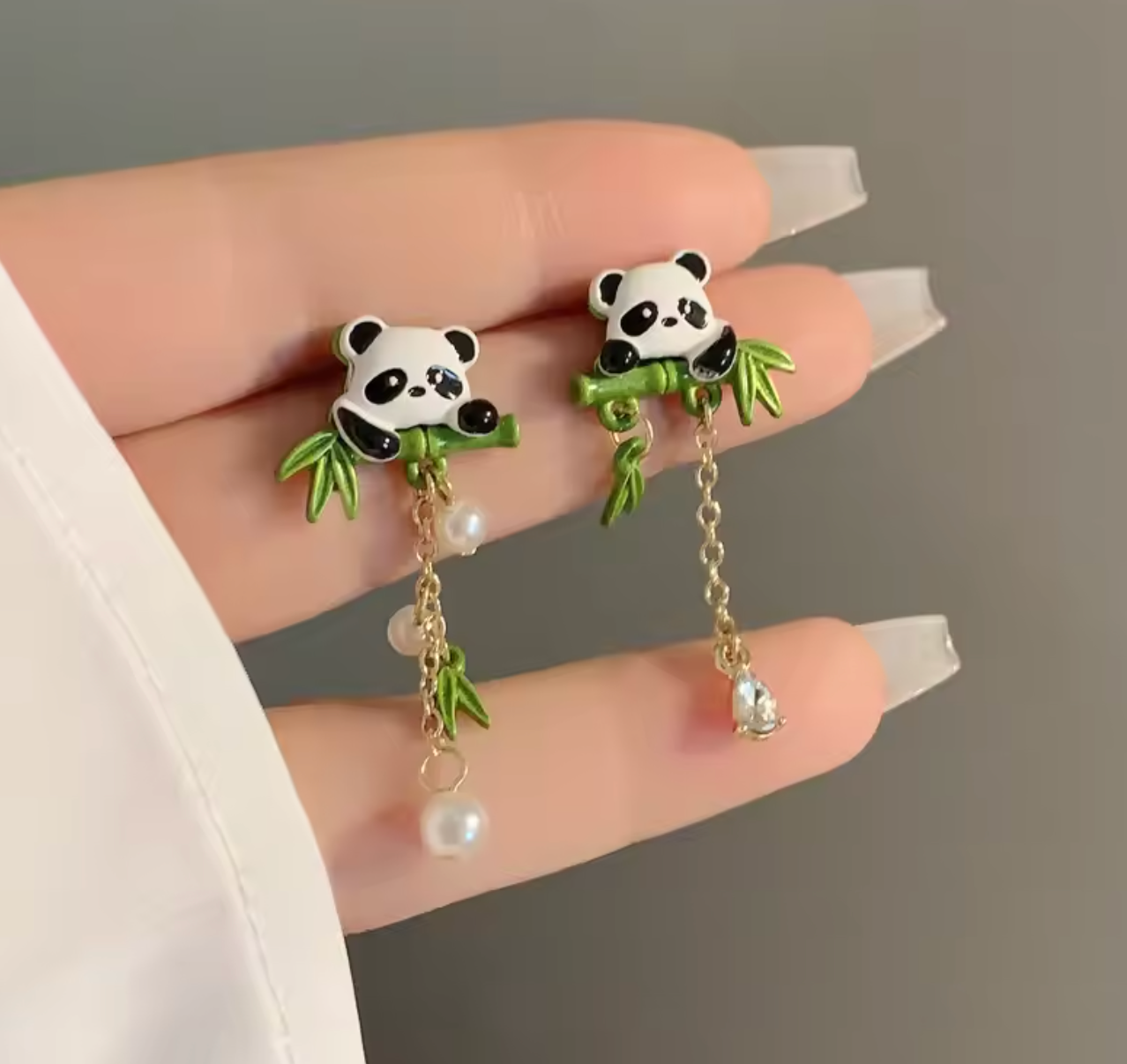 Hanging Panda Earrings